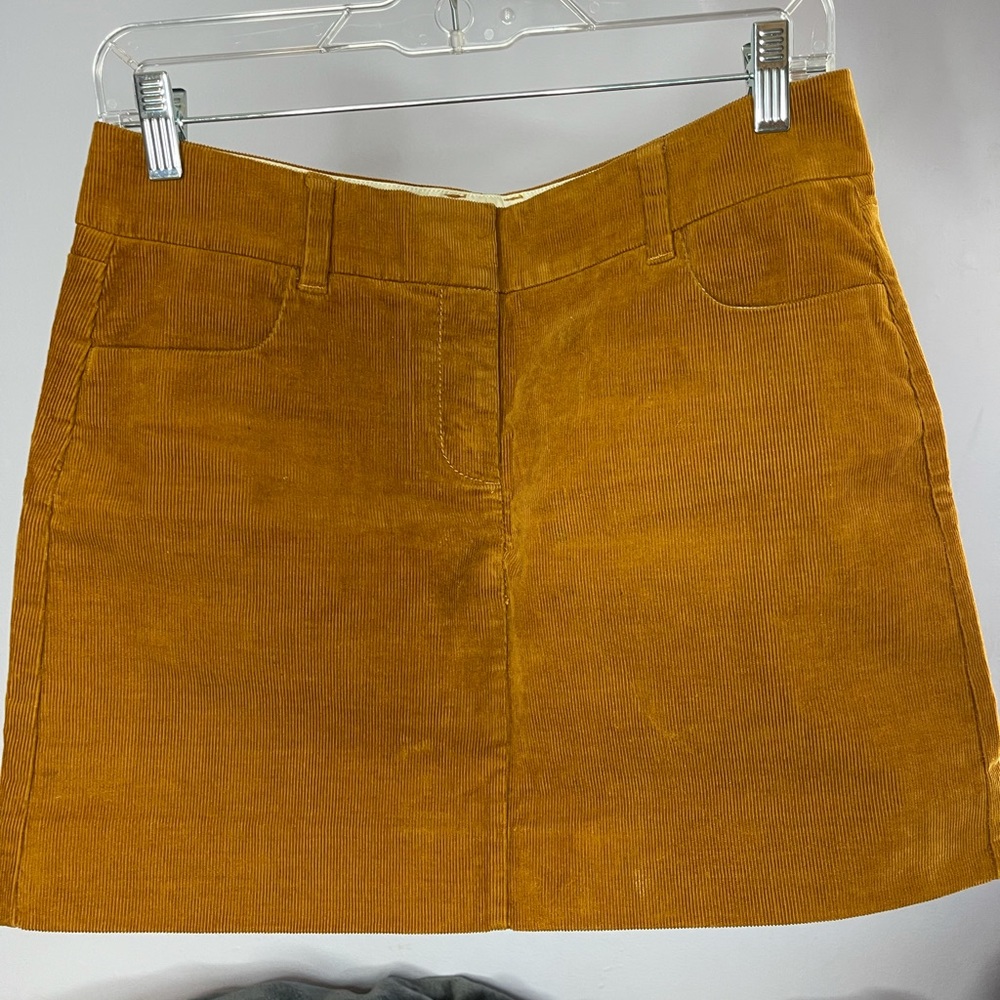 J. Crew burnt orange corduroy skirt!